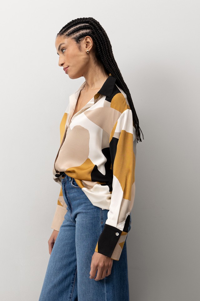 Camisa Relaxed Multicolorida Camisa Relaxed Multicolorida