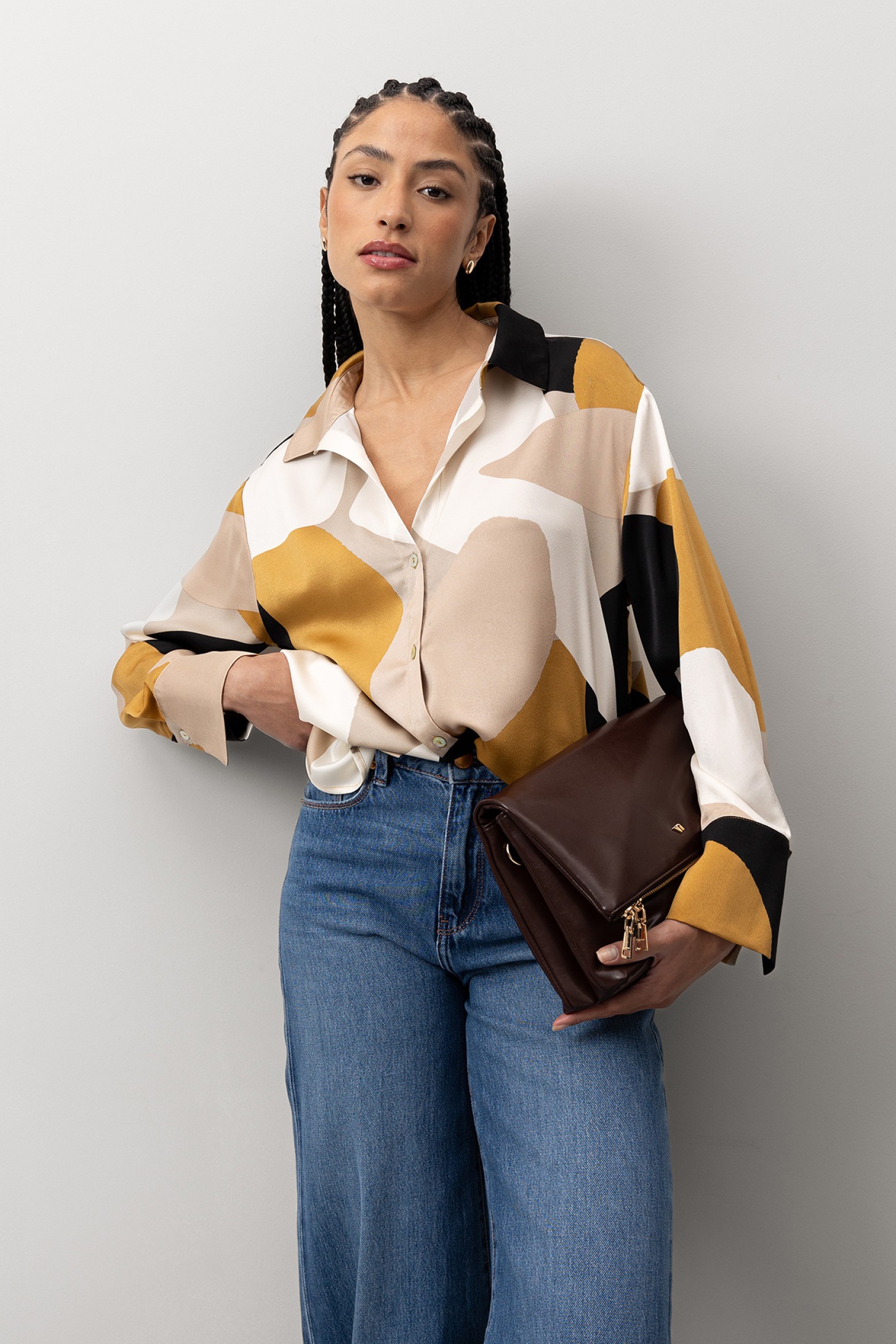 Abstract Print Relaxed Shirt