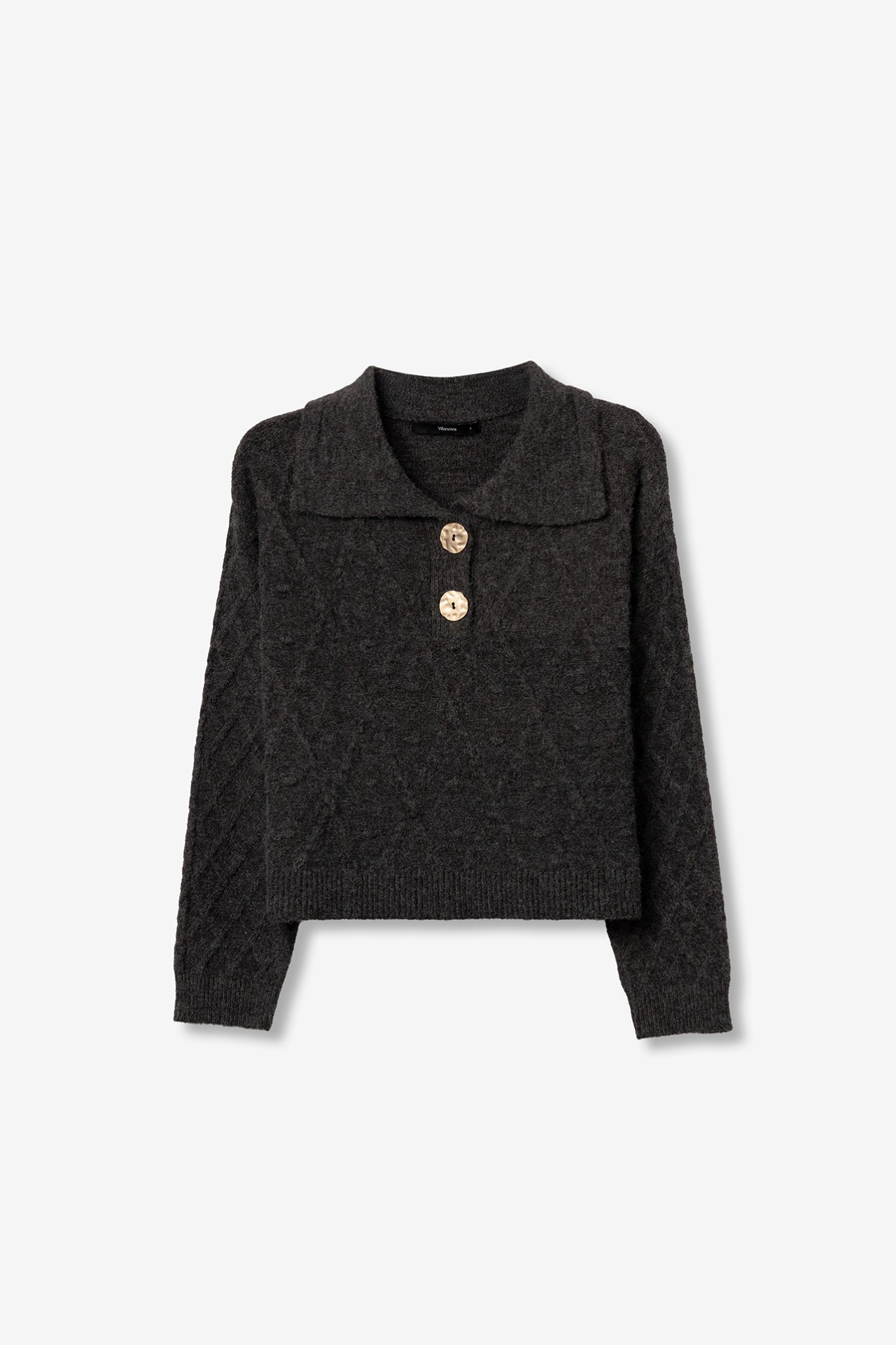 Camisola gris con botones