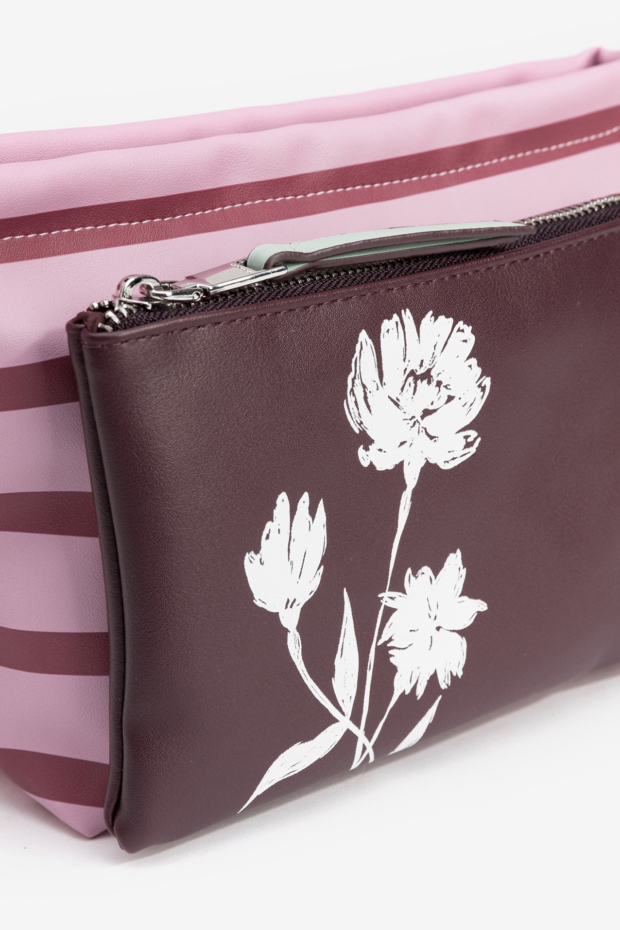 Striped Floral Coin Purse