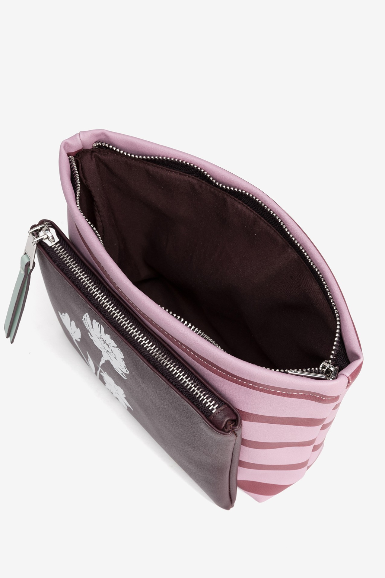 Striped Floral Coin Purse