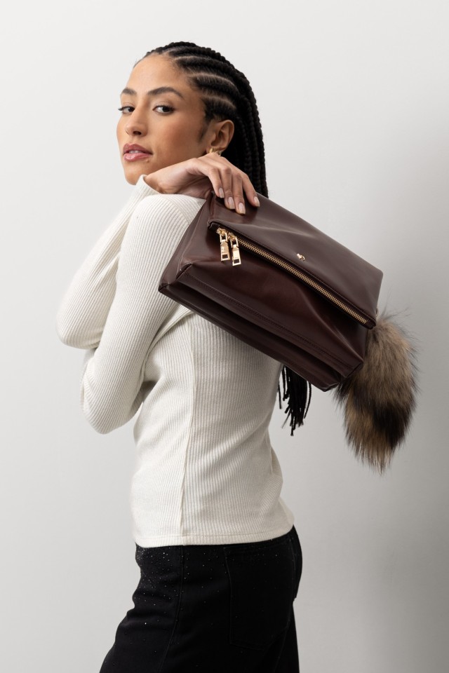 Brown Leather Crossbody Bag