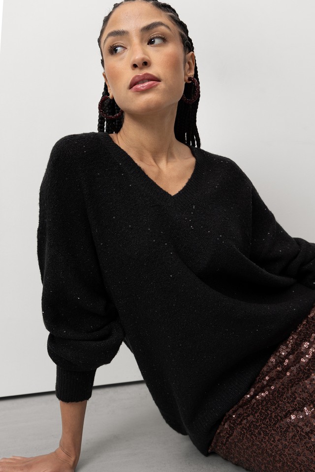 Camisola Preta com Lurex