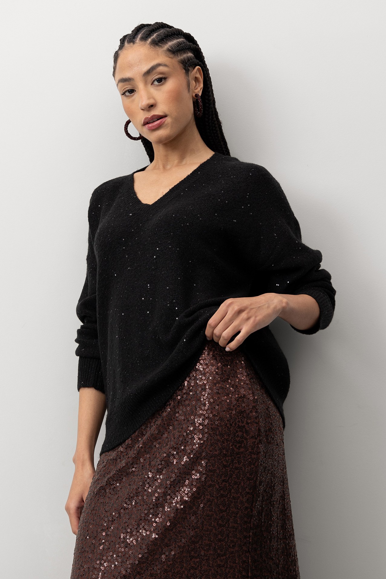 Camisola Preta com Lurex