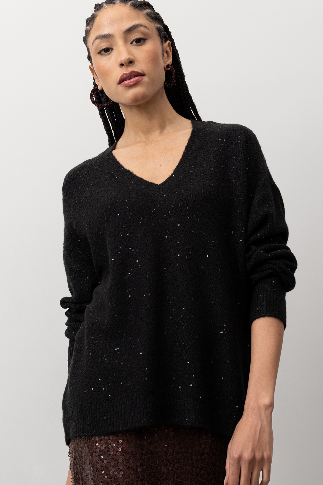 Camisola Preta com Lurex