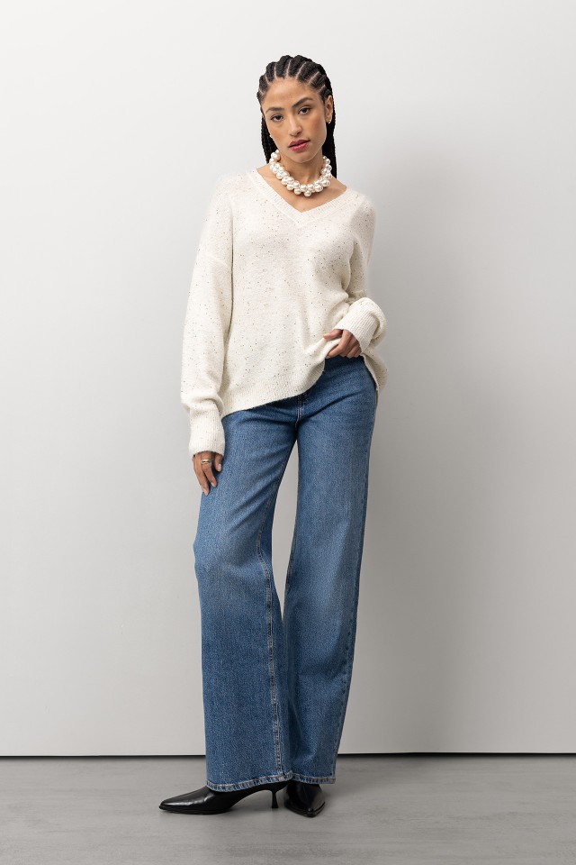 Camisola Tricotada Casual Camisola Tricotada Casual