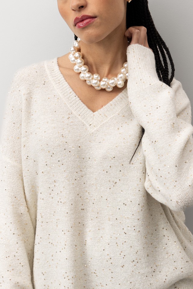 Camisola Tricotada Casual Camisola Tricotada Casual