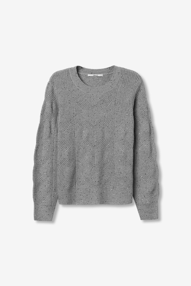 Camisola Tricotada Prateada Camisola Tricotada Prateada