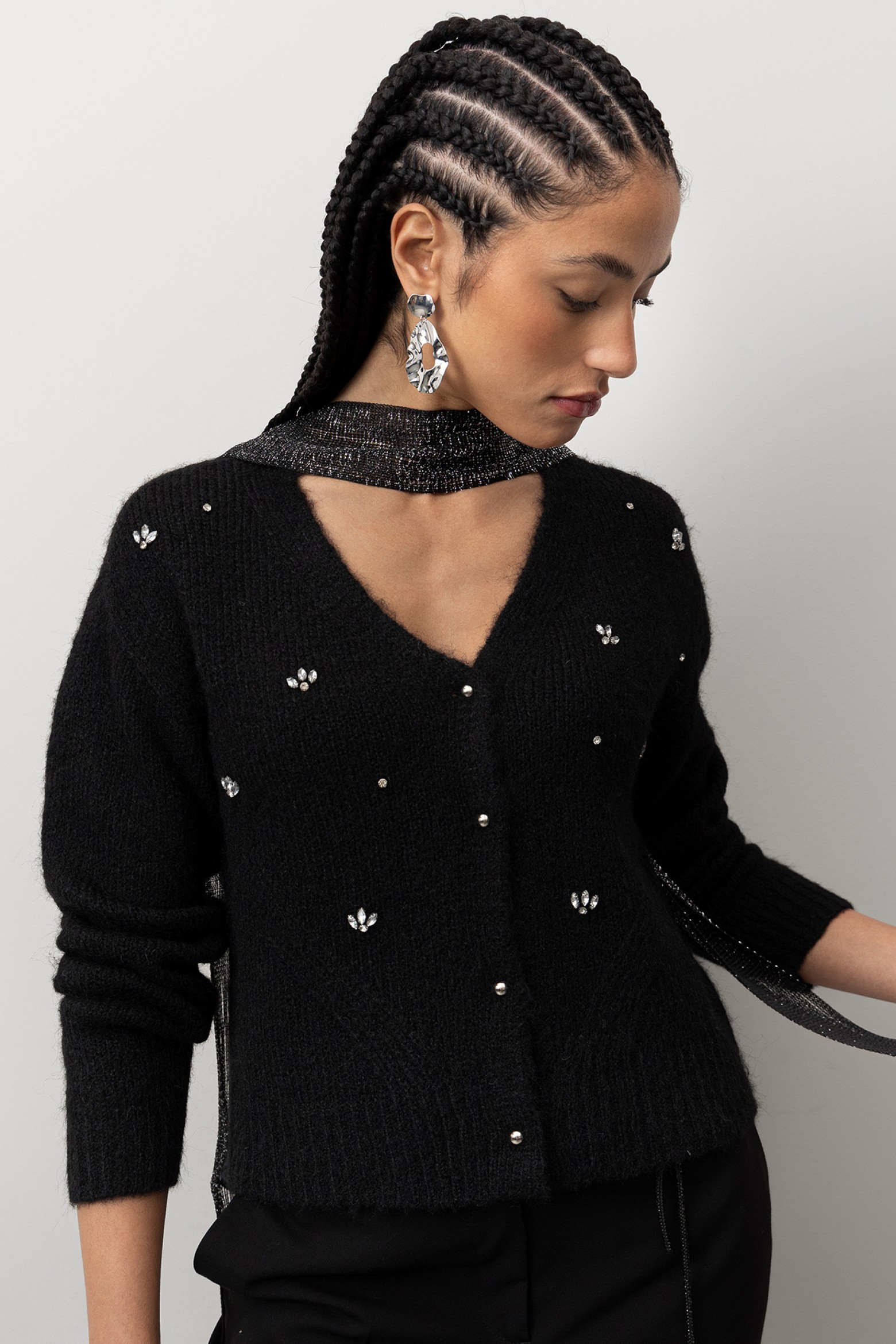 Black Knit Cardigan