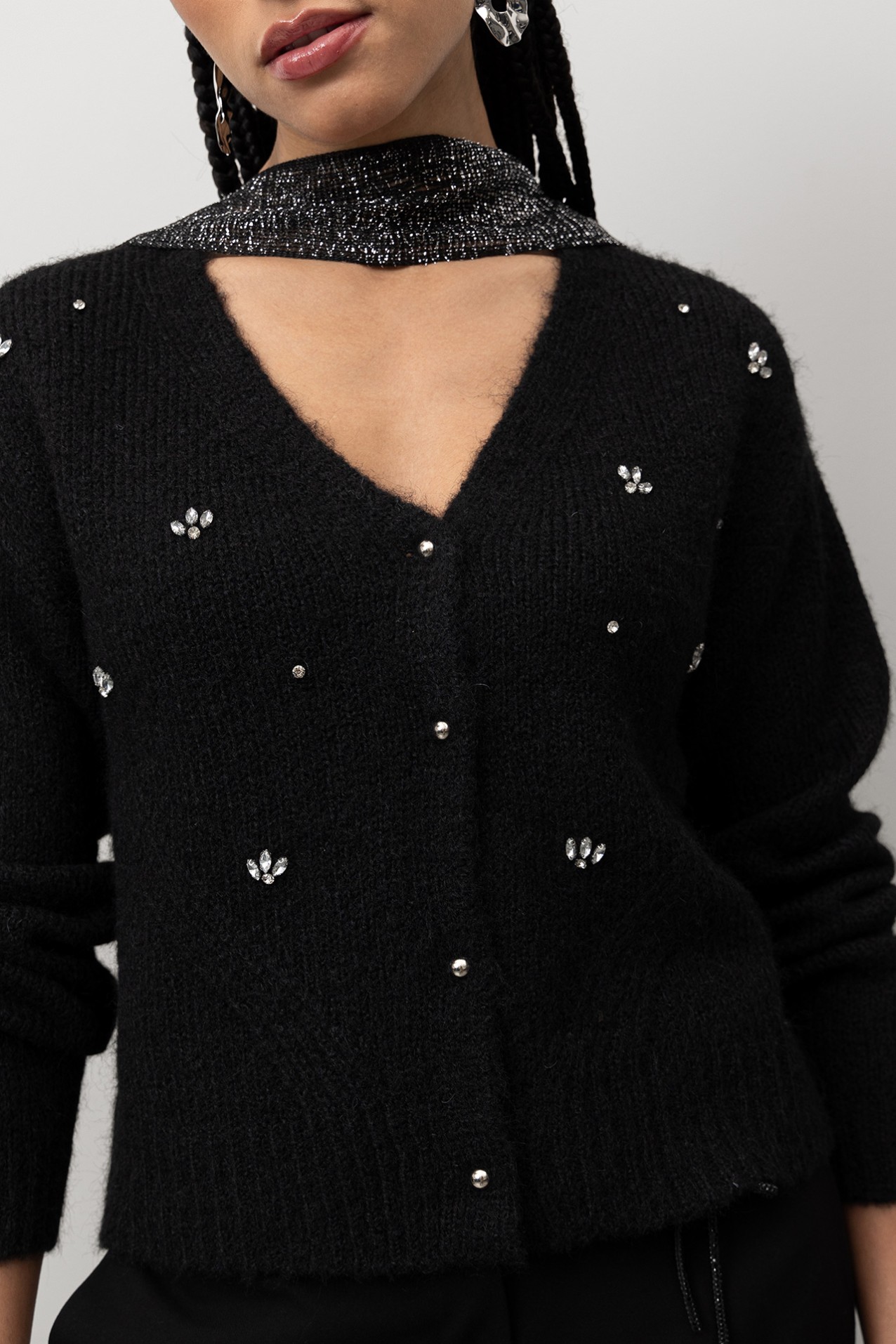 Black Knit Cardigan