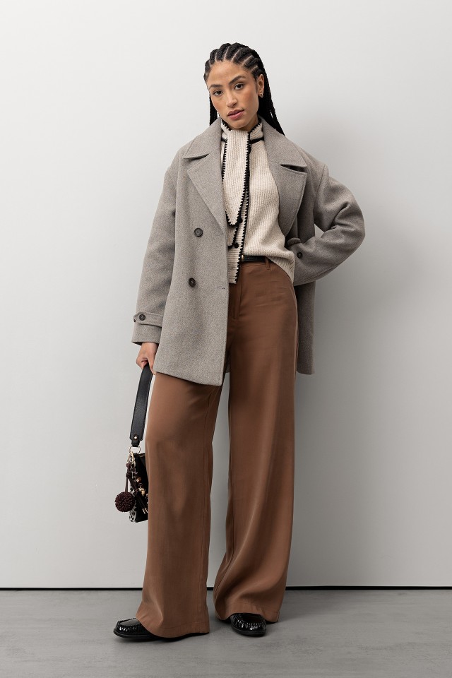 Calas Wide Leg Castanhas