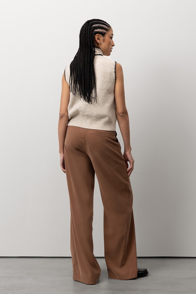 Brown Wide Leg Trousers Brown Wide Leg Trousers