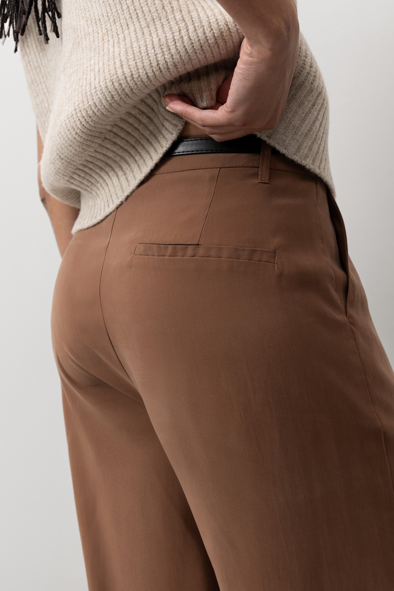 Calas Wide Leg Castanhas