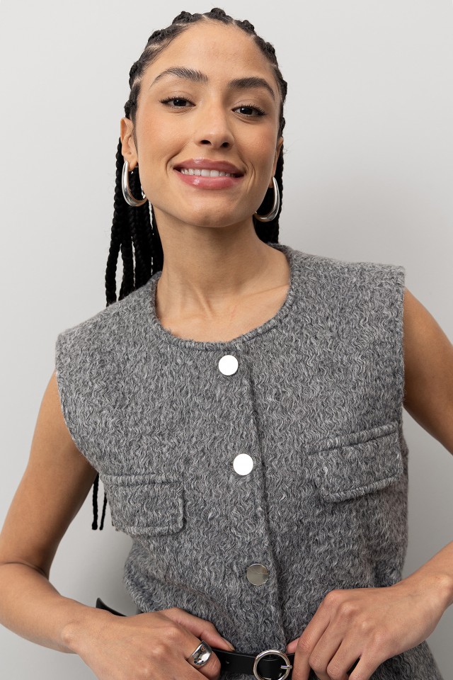 Grey Belted Vest Grey Belted Vest