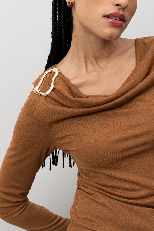 Brown Slim Long Sleeve Tee Brown Slim Long Sleeve Tee