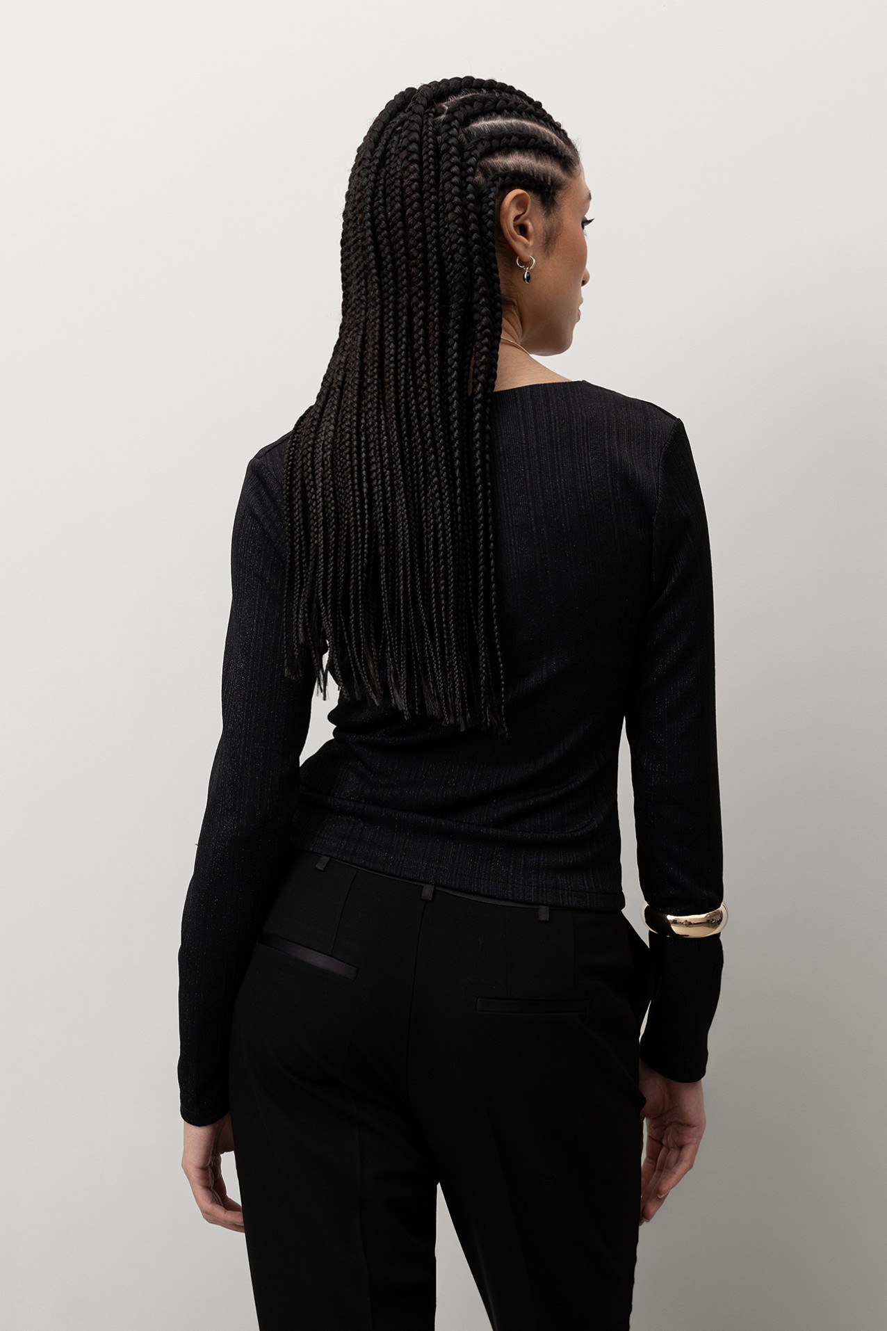 Black Lurex Slim T-shirt