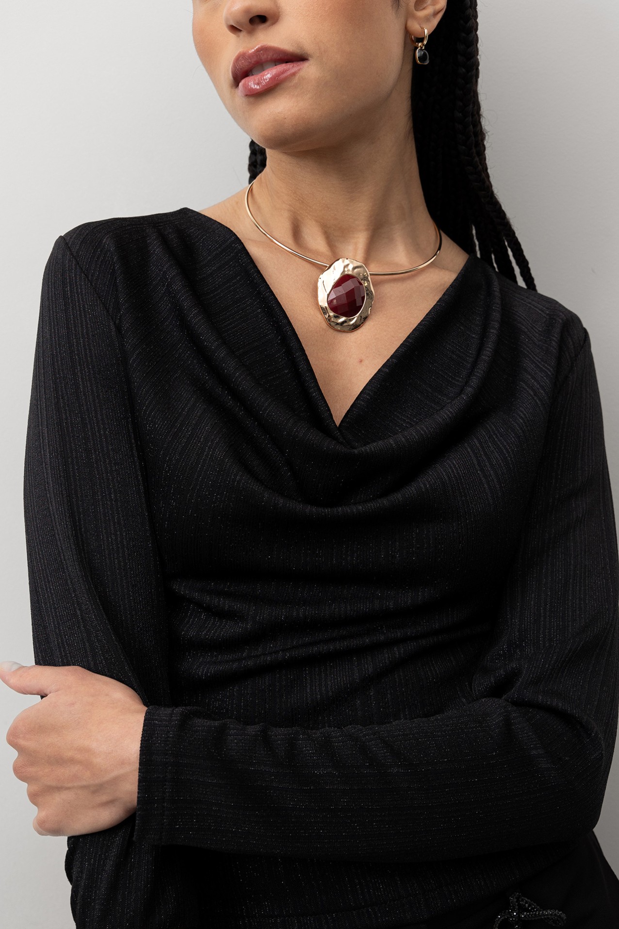 Black Lurex Slim T-shirt