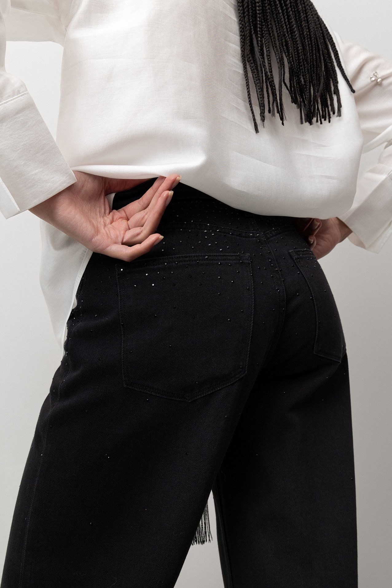 Wide Leg Black Jeans