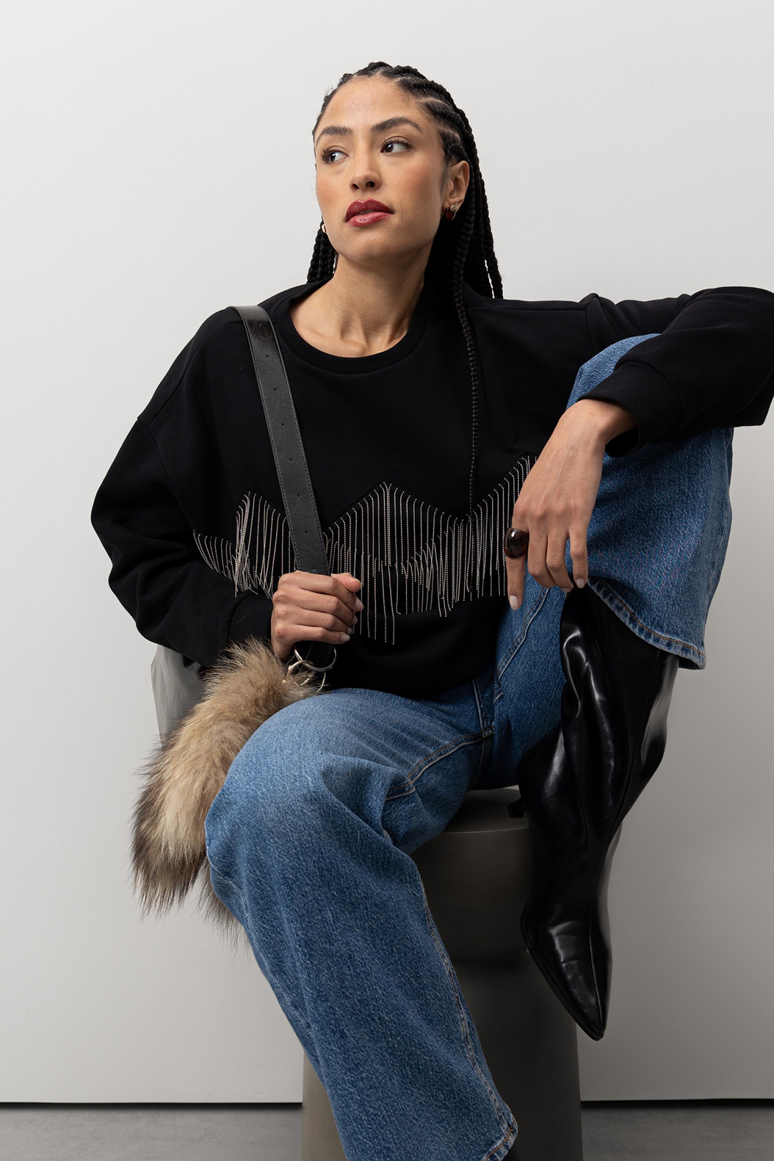 Sweat Oversized Preto