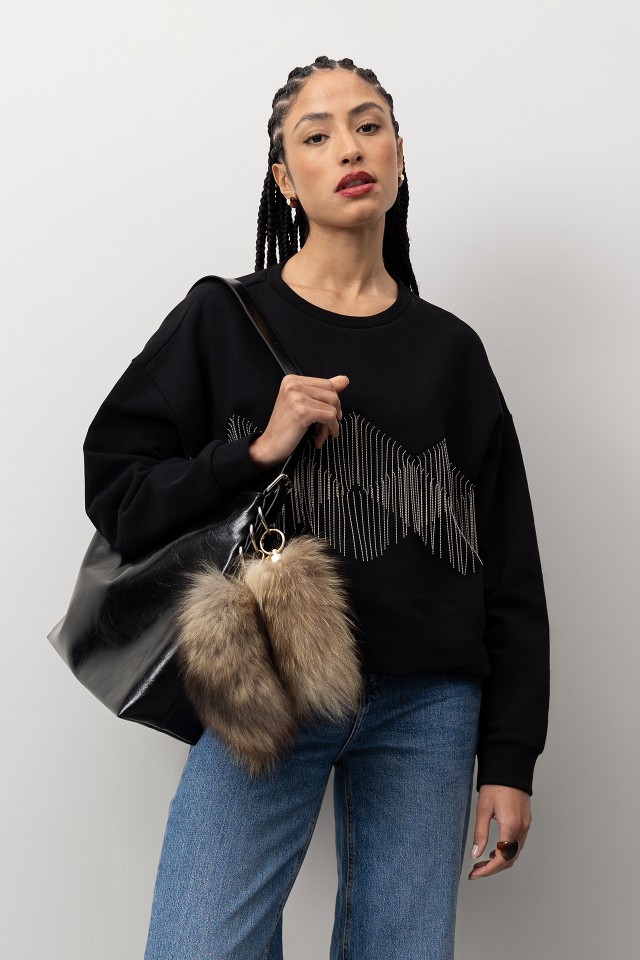 Sweat Oversized Preto Sweat Oversized Preto