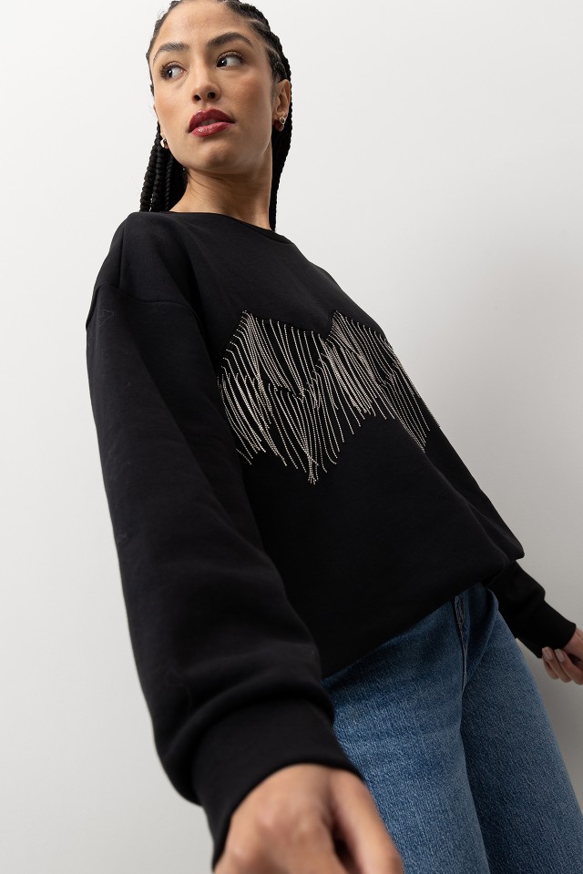 Sweat Oversized Preto Sweat Oversized Preto