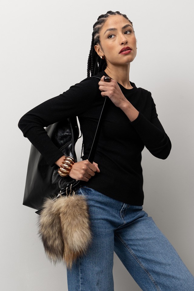 T-shirt Slim Preto Lurex T-shirt Slim Preto Lurex