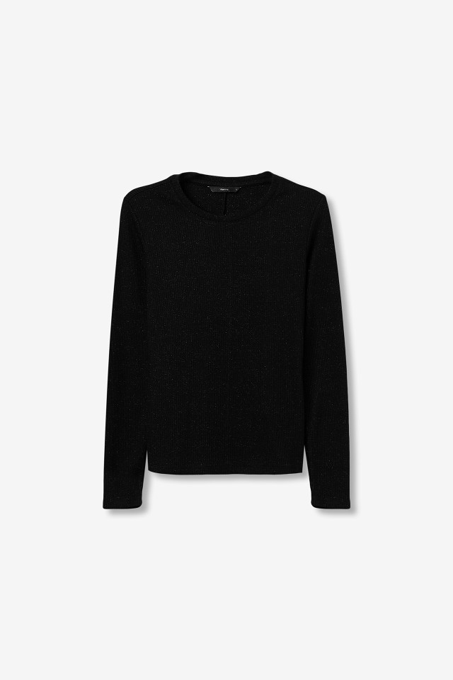 T-shirt Slim Preto Lurex T-shirt Slim Preto Lurex