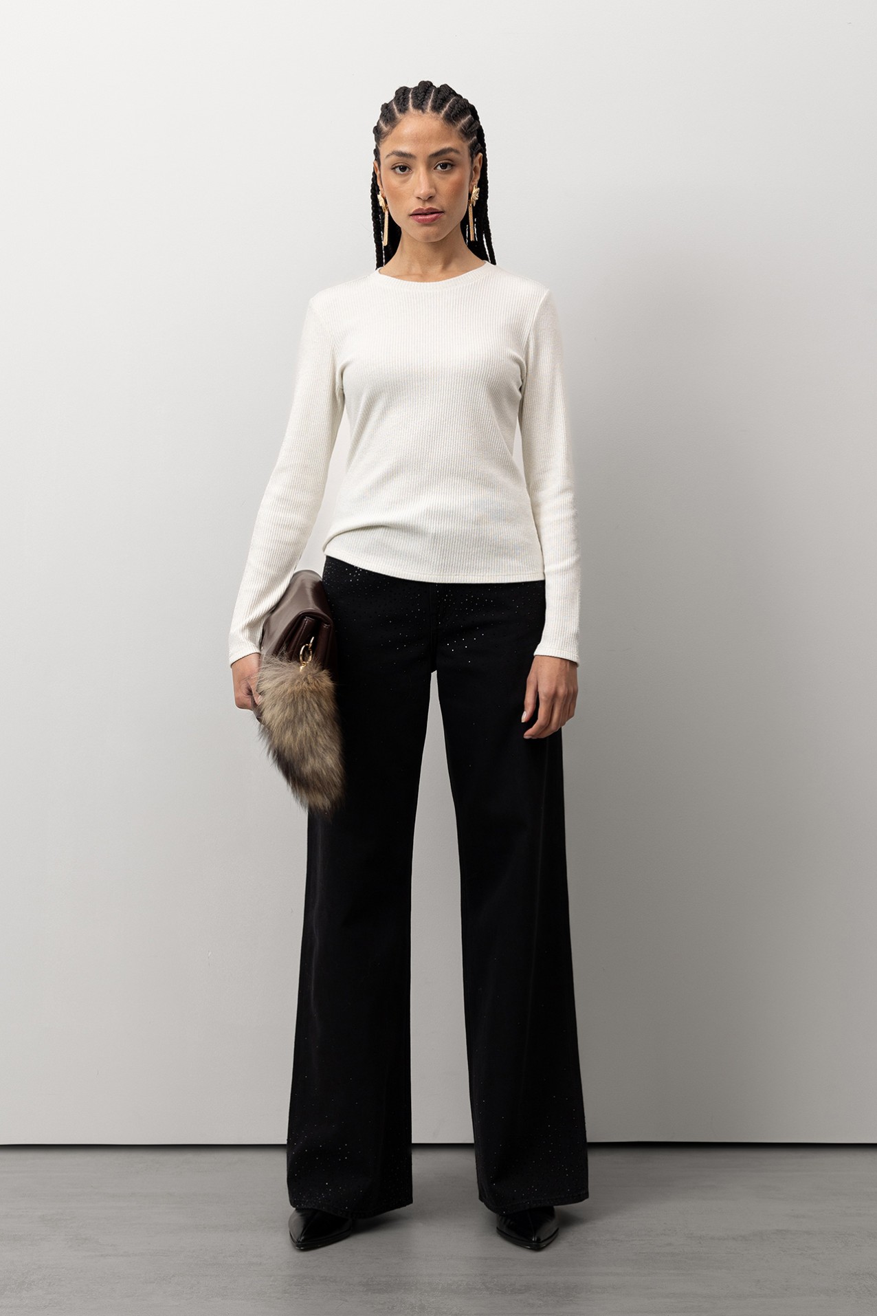 T-shirt Slim Manga Comprida