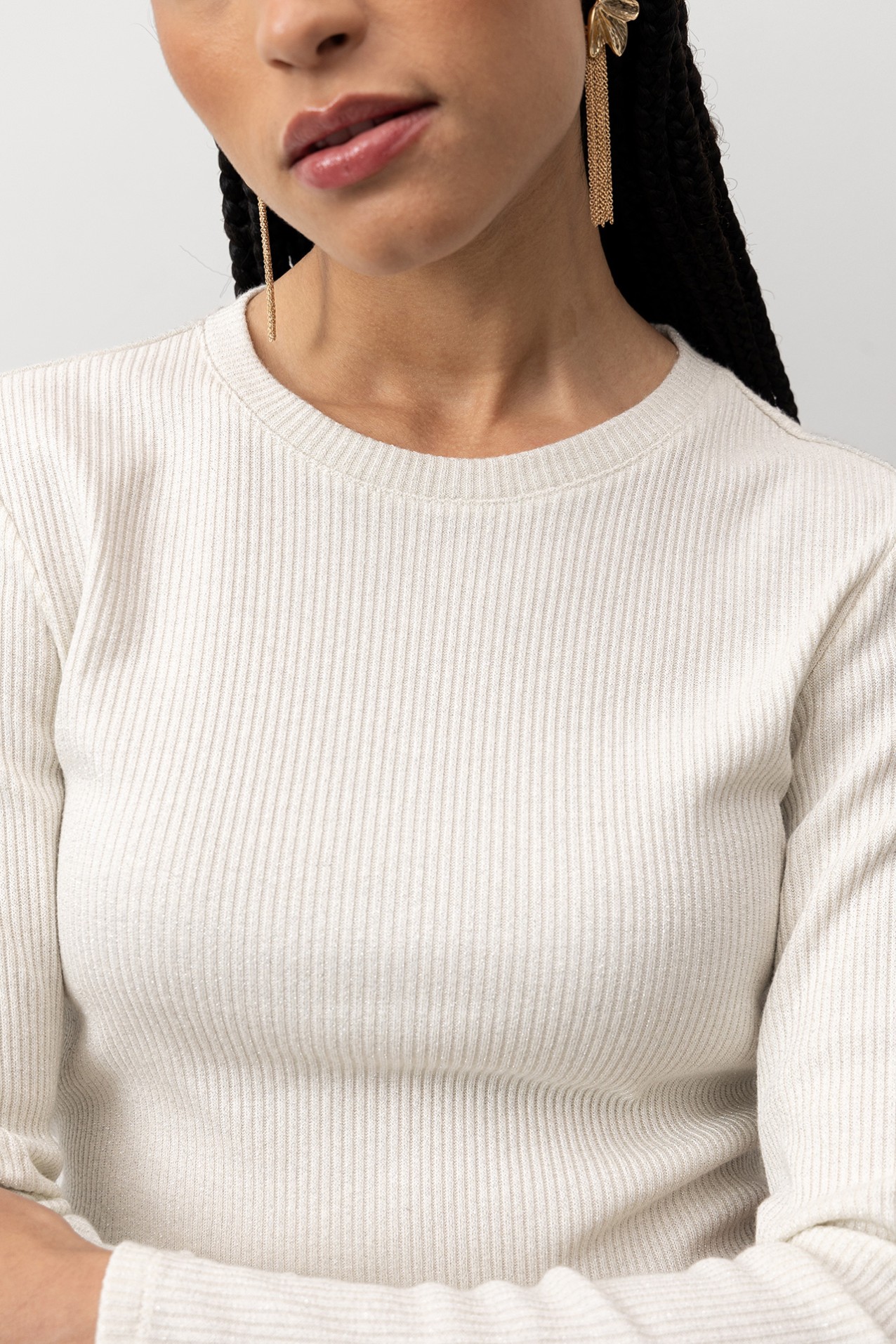 T-shirt Slim Manga Comprida