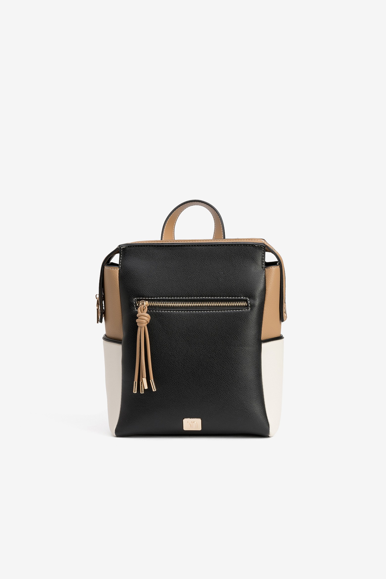 Black and Beige Backpack