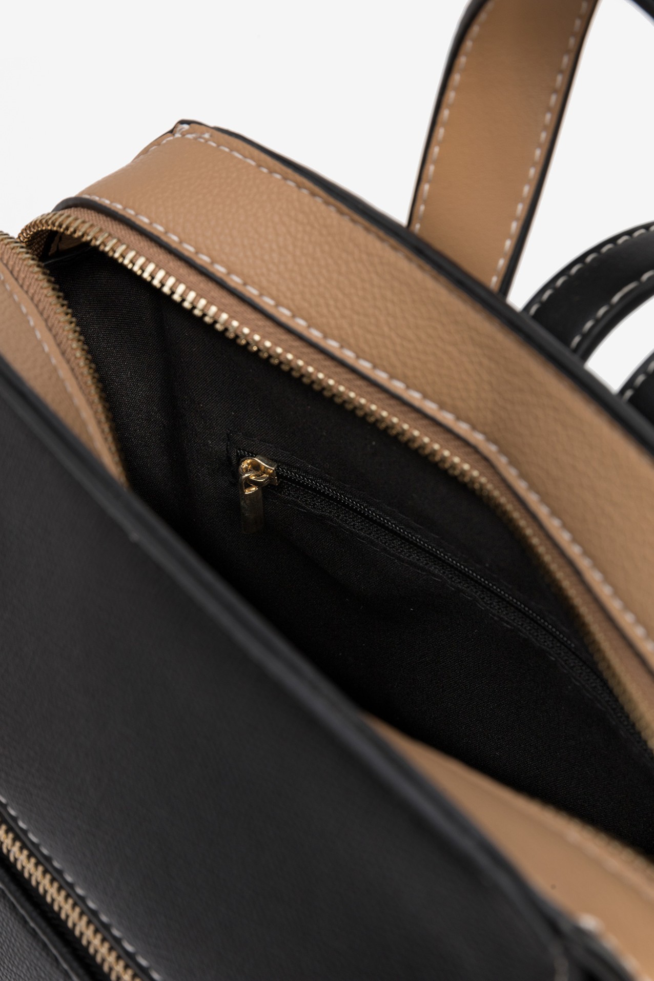 Black and Beige Backpack