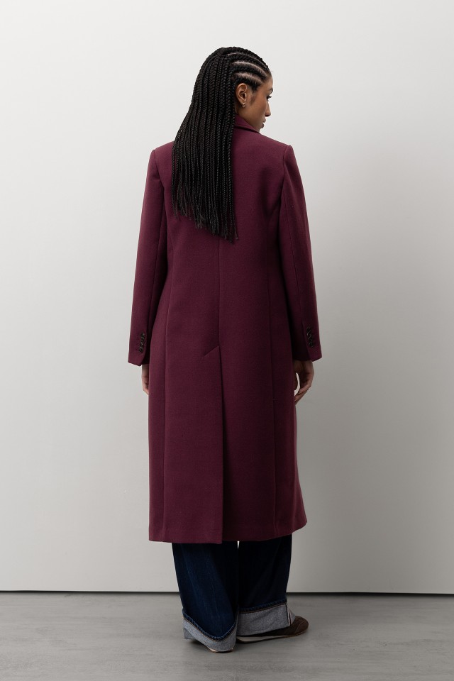 Long Burgundy Coat Long Burgundy Coat