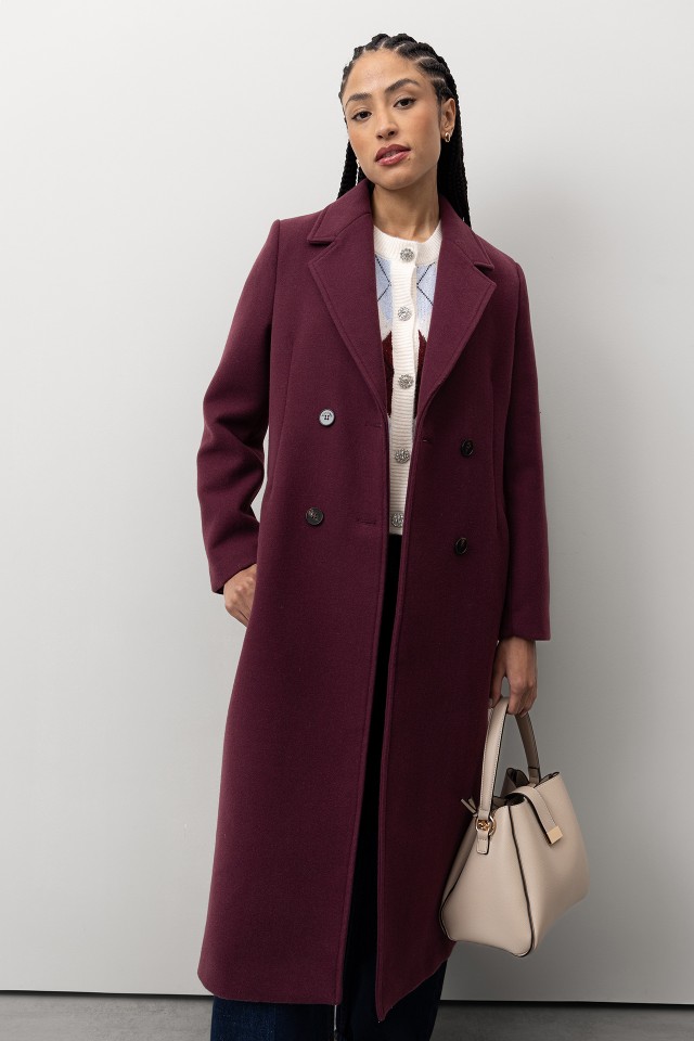 Long Burgundy Coat Long Burgundy Coat