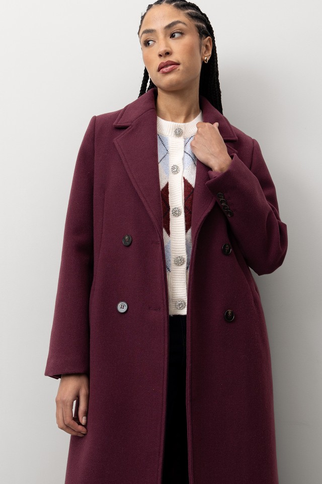 Long Burgundy Coat Long Burgundy Coat