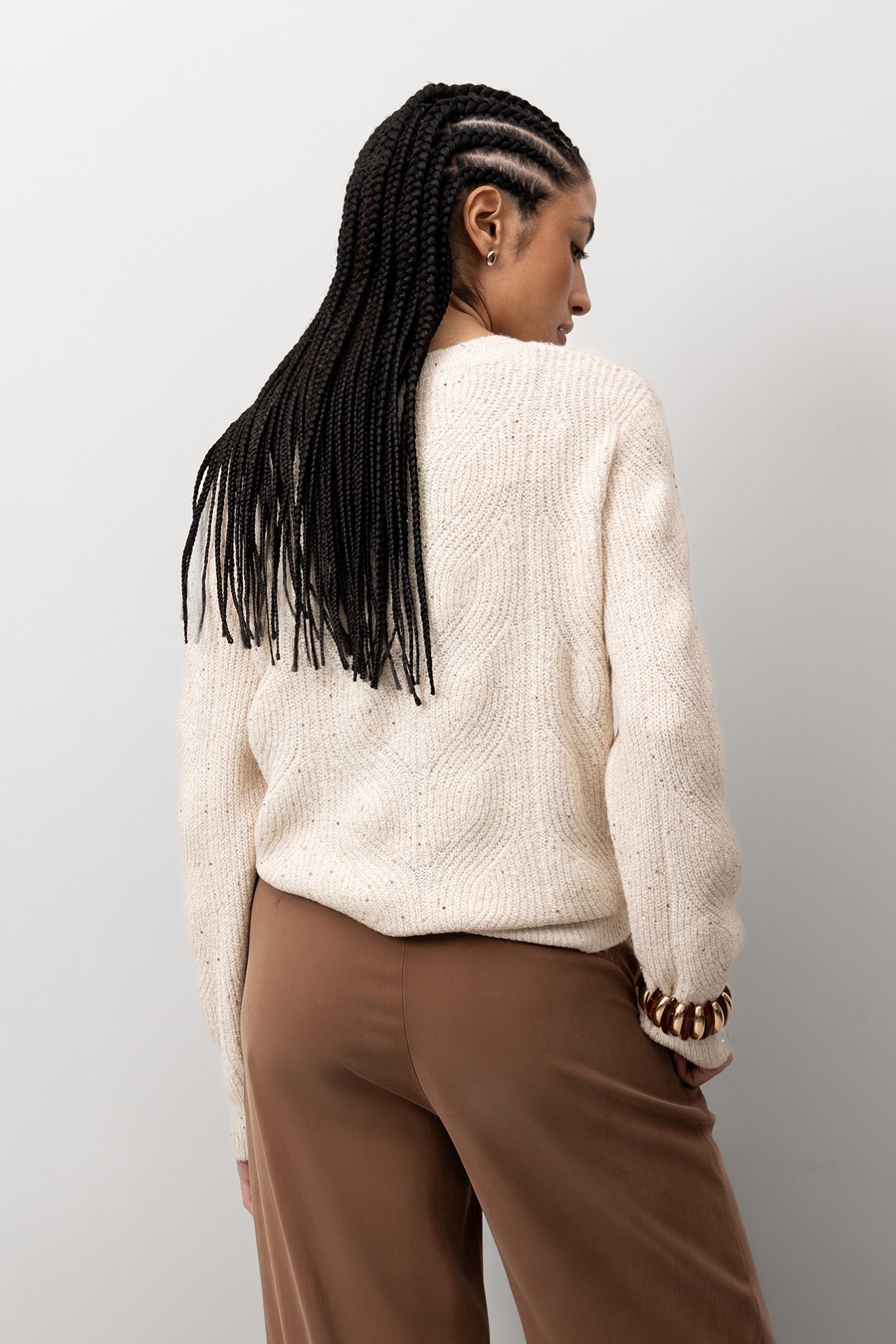 Camisola Tricotada Bege
