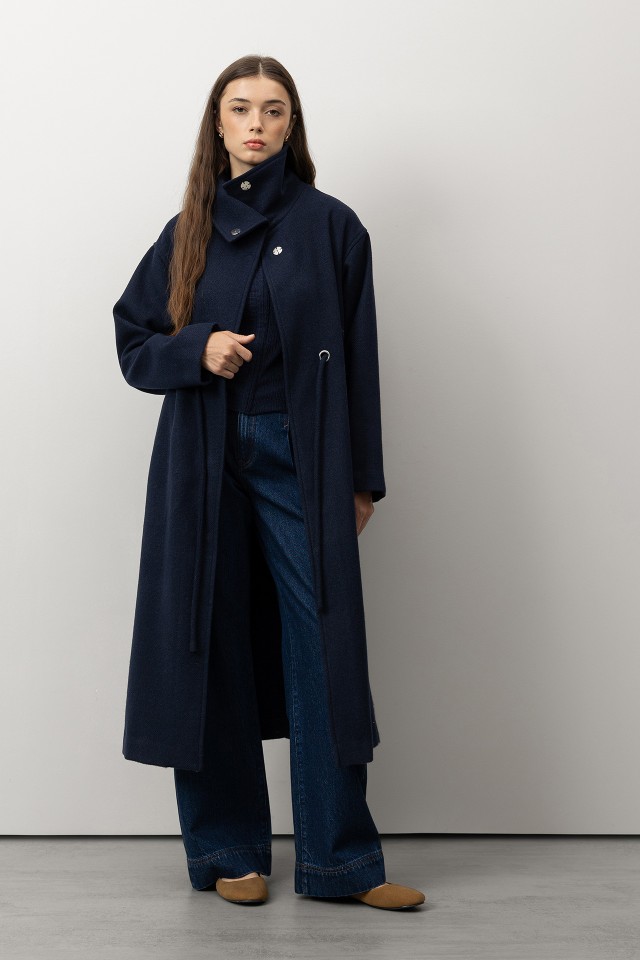 Long Coat with Rope Belt Long Coat with Rope Belt