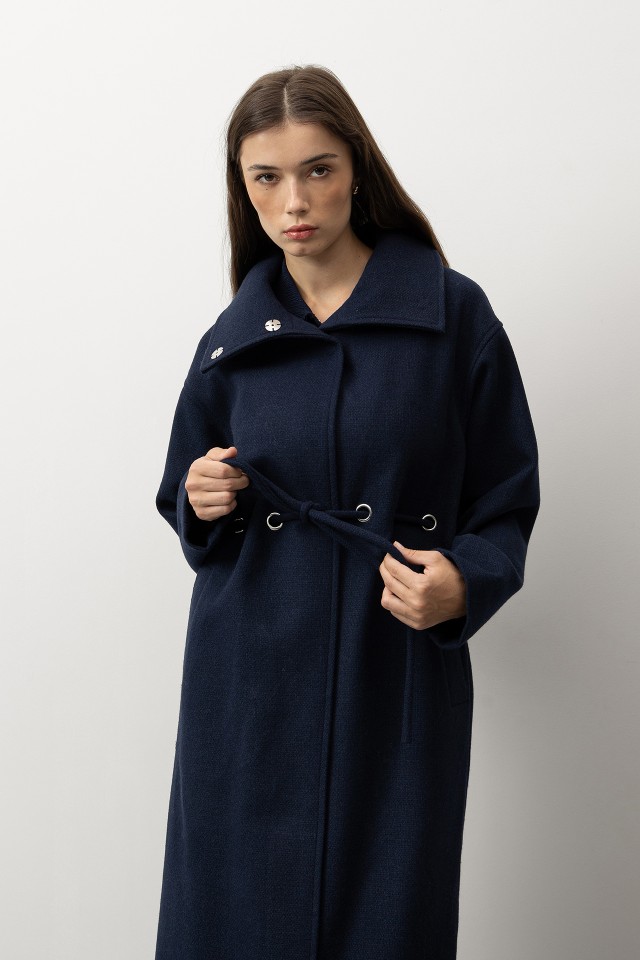 Long Coat with Rope Belt Long Coat with Rope Belt