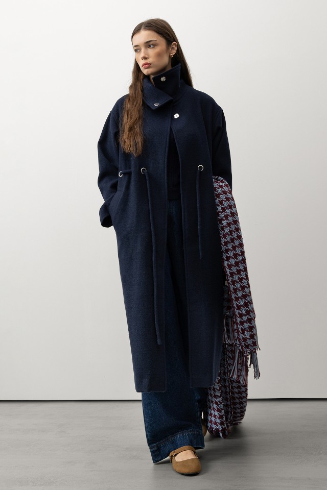 Long Coat with Rope Belt Long Coat with Rope Belt