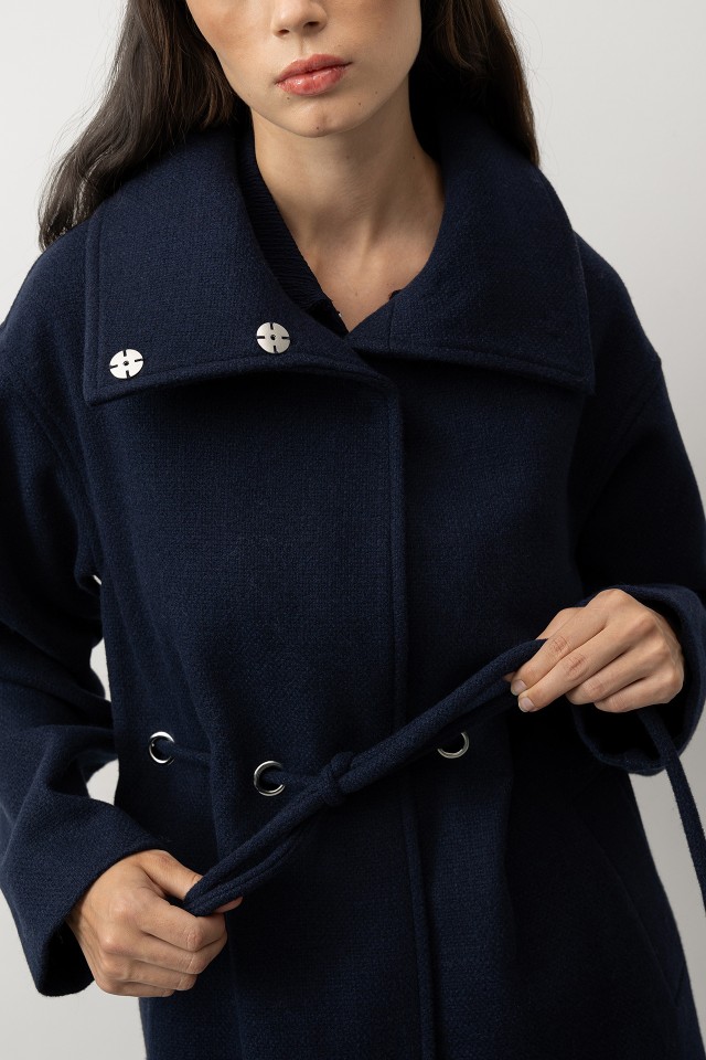 Long Coat with Rope Belt Long Coat with Rope Belt