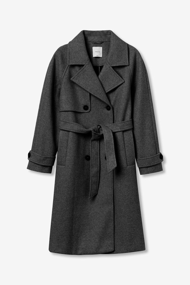 Wool-Effect Trench Coat Wool-Effect Trench Coat