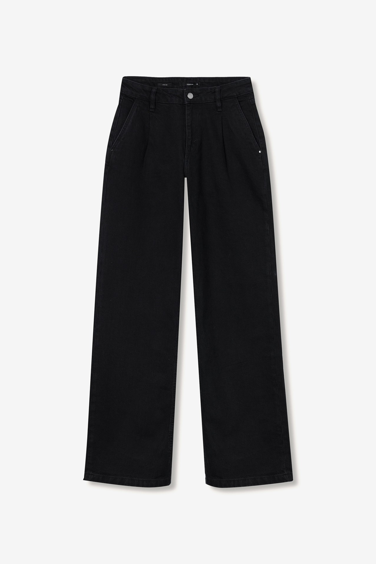 Jeans Wide Leg com Pregas