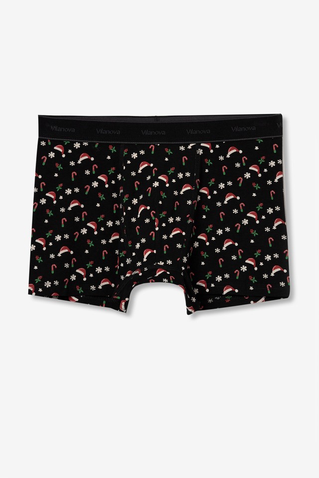 Festive Black Boxers
