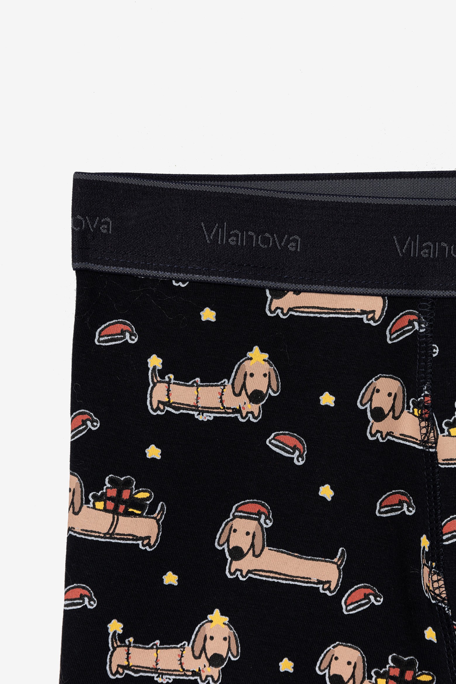 Festive Dog Pattern Boxers