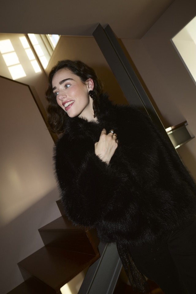 Black Faux Fur Jacket Black Faux Fur Jacket