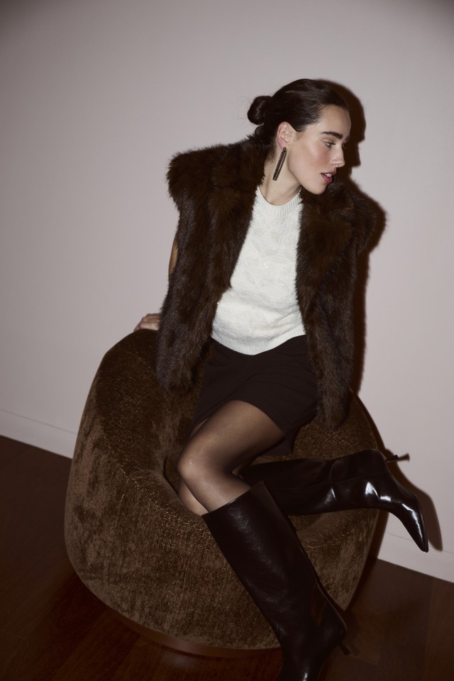 Combined Vest with Sequins Combined Vest with Sequins