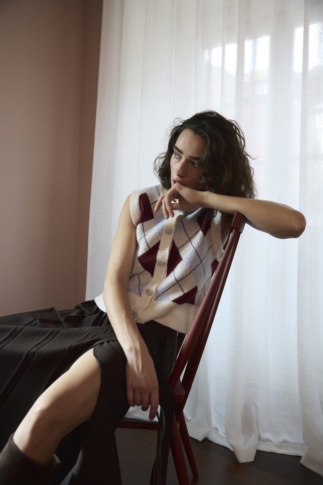 Sleeveless Argyle Cardigan Sleeveless Argyle Cardigan