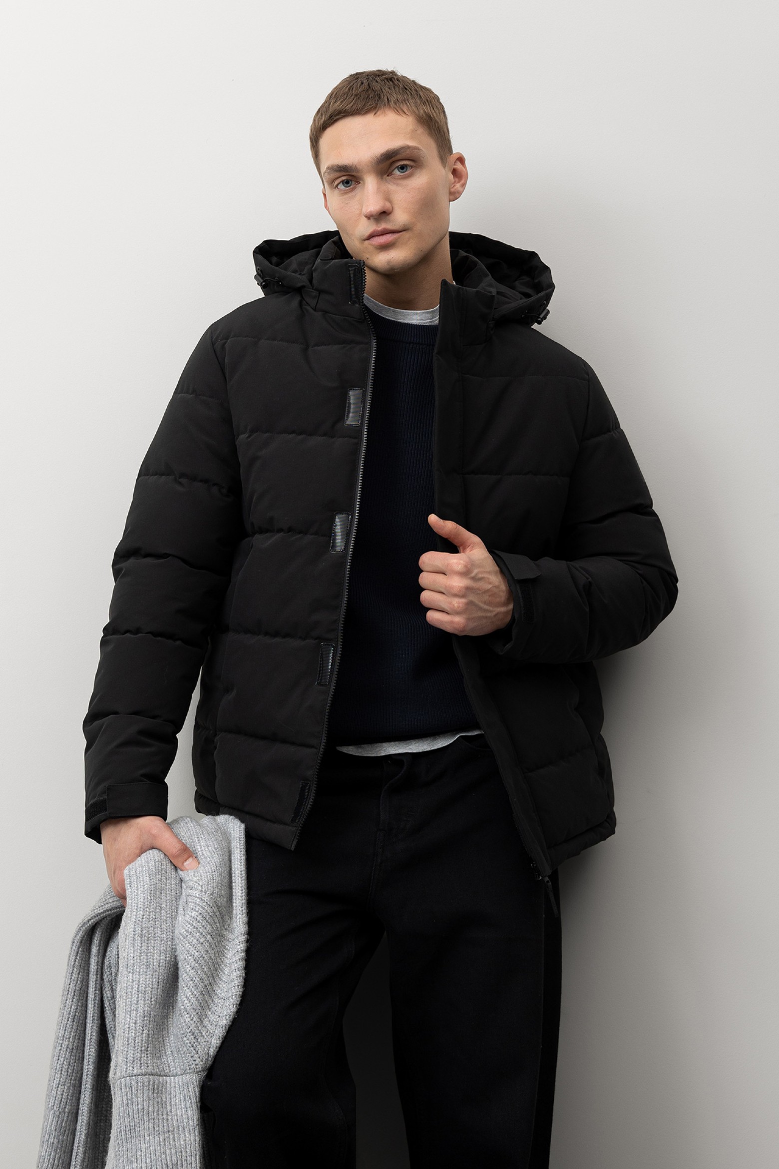 Quilted Jacket with Removable Hood