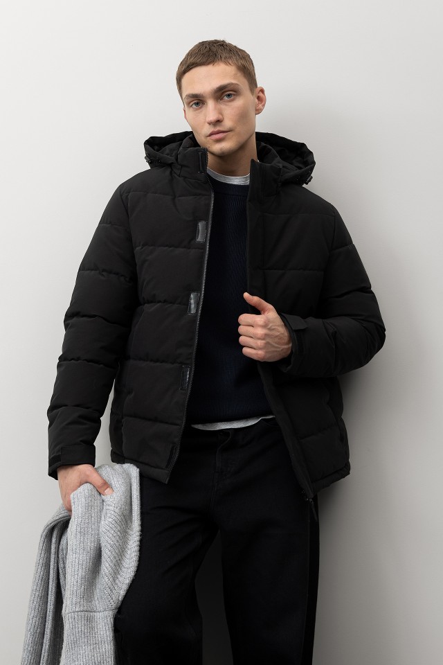 Quilted Jacket with Removable Hood