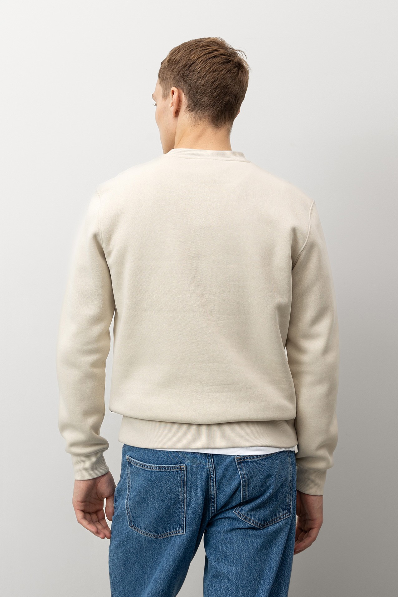 Beige Graphic Sweatshirt