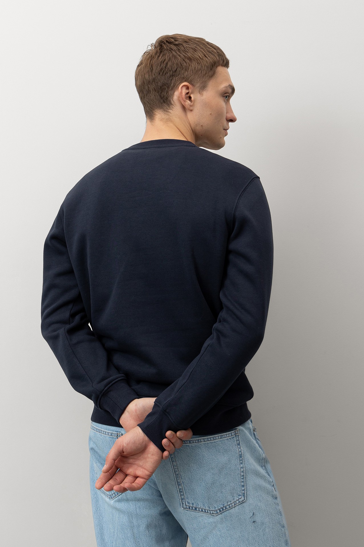 Navy Blue Graphic Sweatshirt